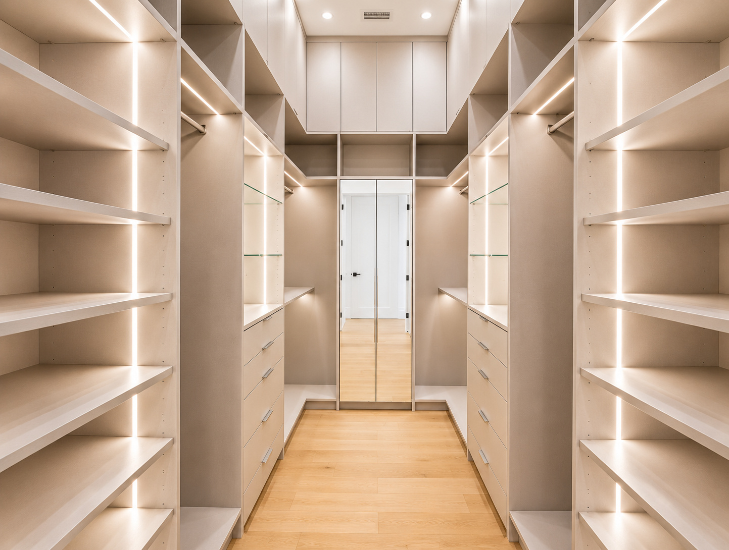 Modern walk-in closet | Sunshine Alliance, Boca Raton FL