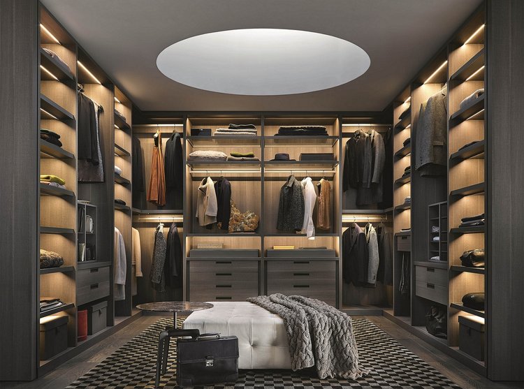 Modern walk-in closet | Sunshine Alliance, Boca Raton FL